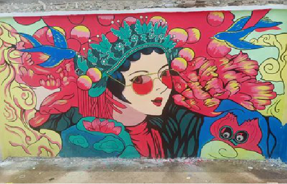 金湖墙体彩绘-网红墙