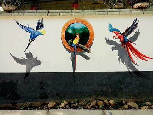 金湖视觉错位-3D墙绘设计