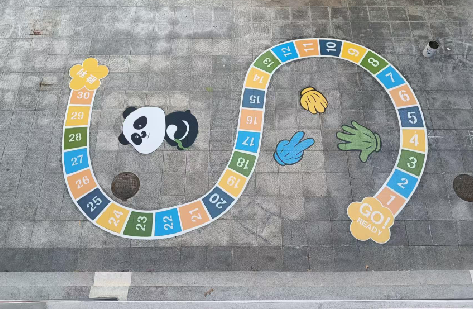 金湖地面游戏彩绘