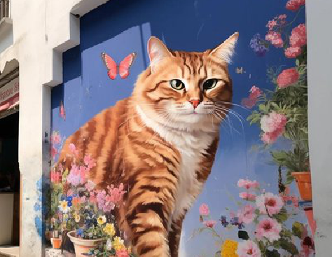 金湖自己绘制有个性的手绘墙