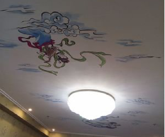 金湖如何快速绘制天花板上的手绘墙？