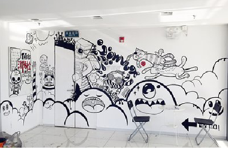 金湖手绘墙并非传统涂鸦。